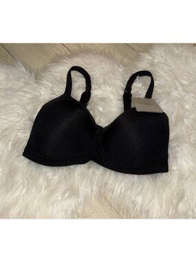 Amoena 0675 Lara SB Post Surgery Mastectomy Bra Lined WF Womens 34C Black New